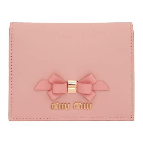 miu miu pink bow wallet|Wallets, Cardholders And Pouches .